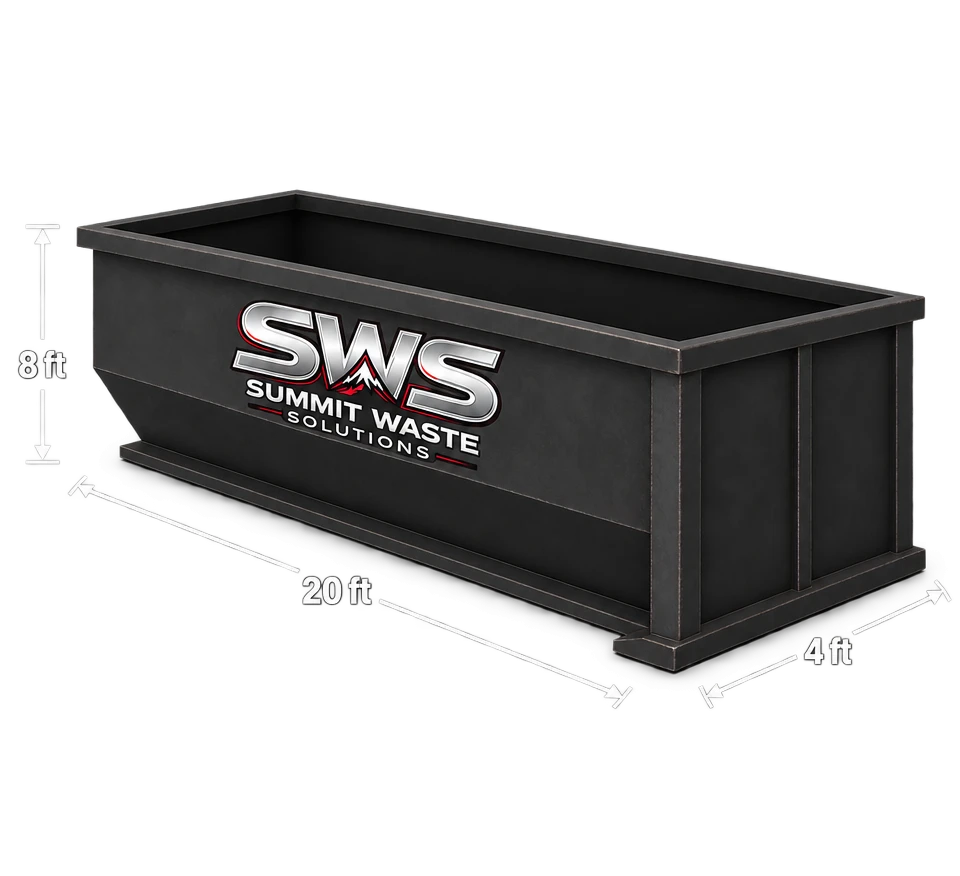 20 yard dumpster dimensions: length, width and height