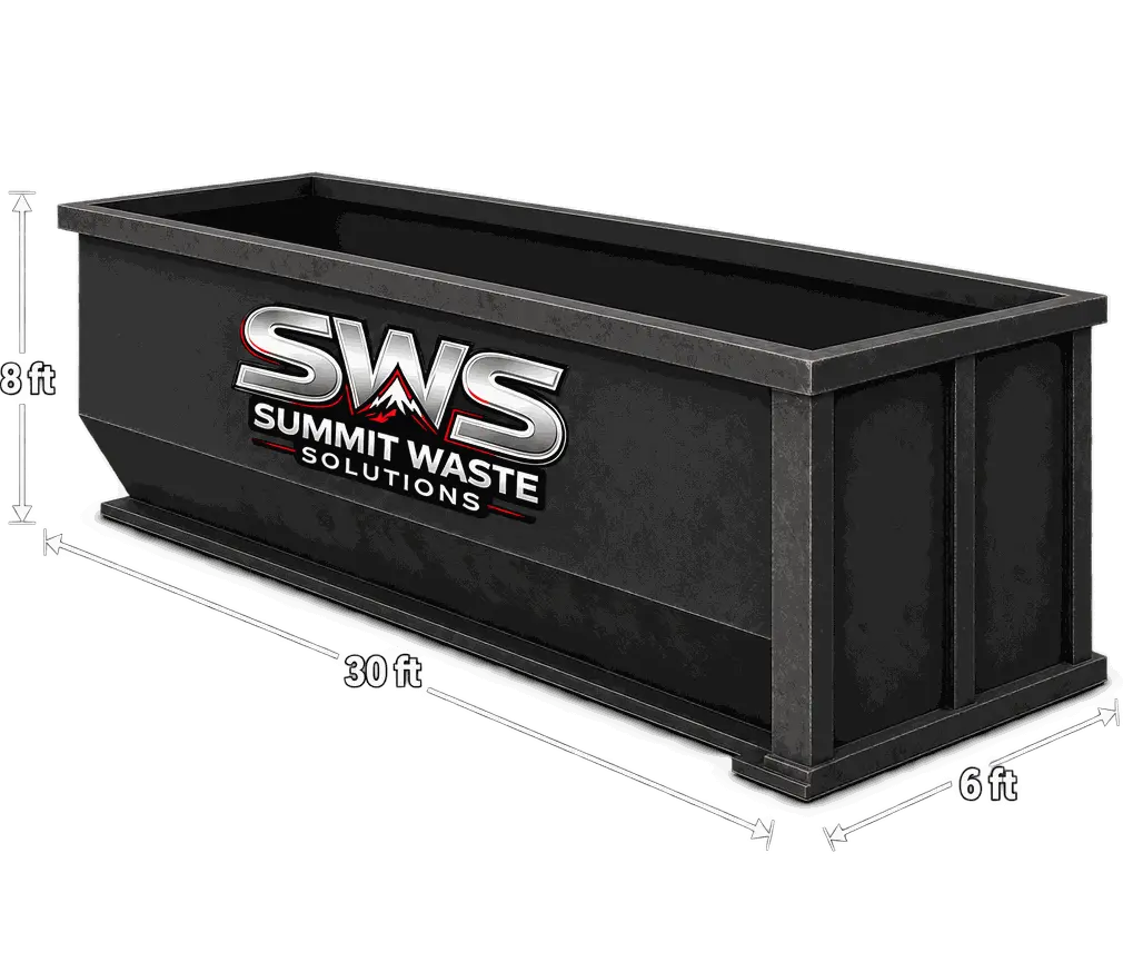 30 yard dumpster dimensions: length, width and height